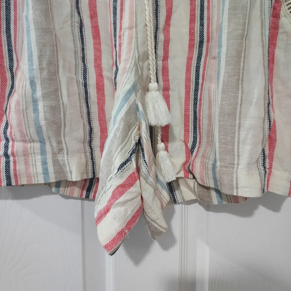 Briggs Multicolor Stripes Linen Blend Pull-On Shorts in Size XL - Picture 6 of 10